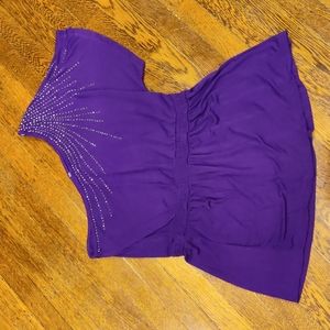Charlotte Russe Purple Off the Shoulder Blouse Size M